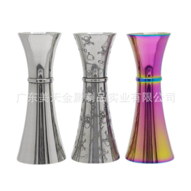金属量杯一体加厚量酒器双头量杯调酒喇叭盎司杯调酒师工具量酒器