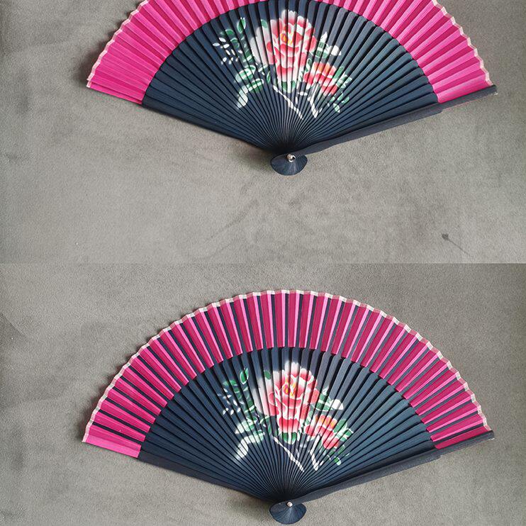 古典舞折扇舞蹈旗袍古风汉服女便宜中国风跳舞扇秧歌扇花双面扇子