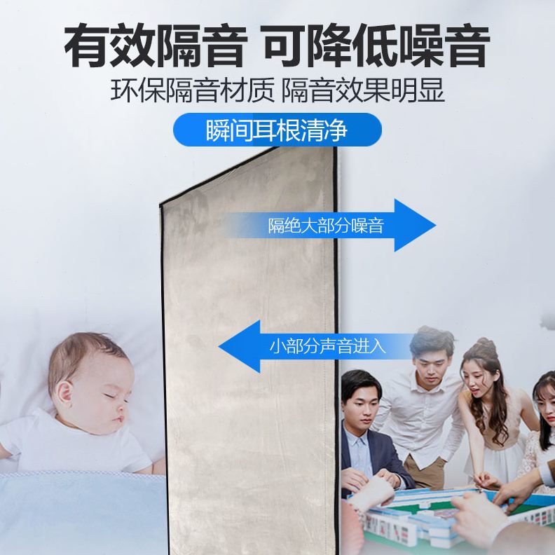 窗户窗帘专业神器窗户路隔音棉帘窗贴贴超强加挡板装门窗临街马