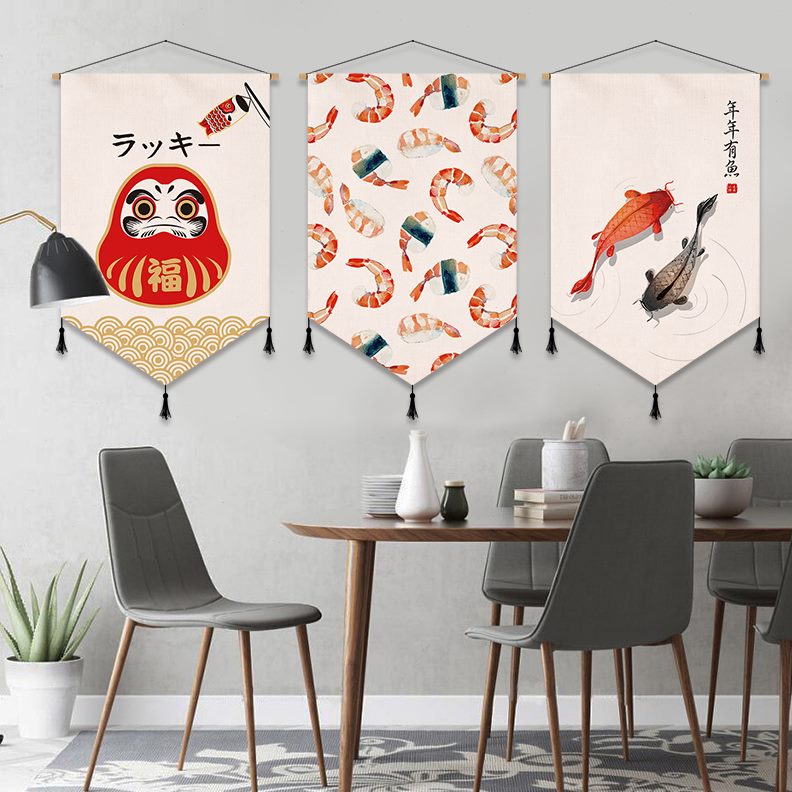 店挂毯寿司背景墙装饰布艺挂画日式料理头浮世绘餐厅卧室床画挂布图片