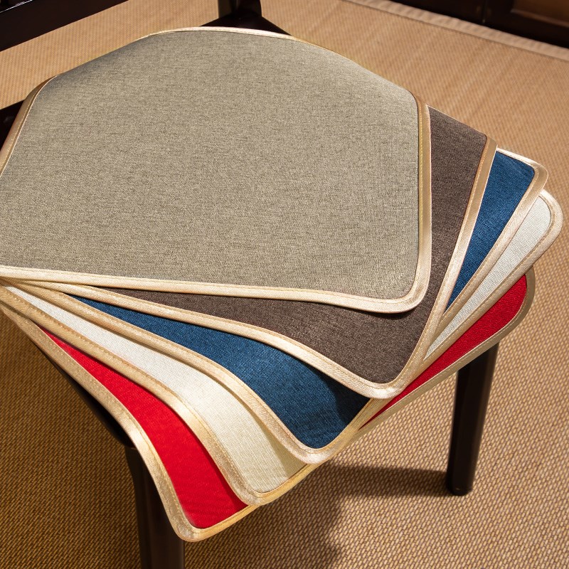 红木椅子餐桌椅i垫新中式凳垫实木薄椅垫棉麻防滑便携坐垫尺寸定