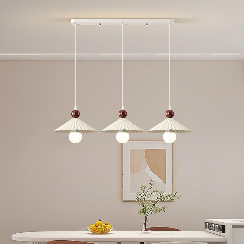 饭厅吧餐厅吊灯三头台网简约现代长线创意红奶油花苞丹麦餐桌风灯