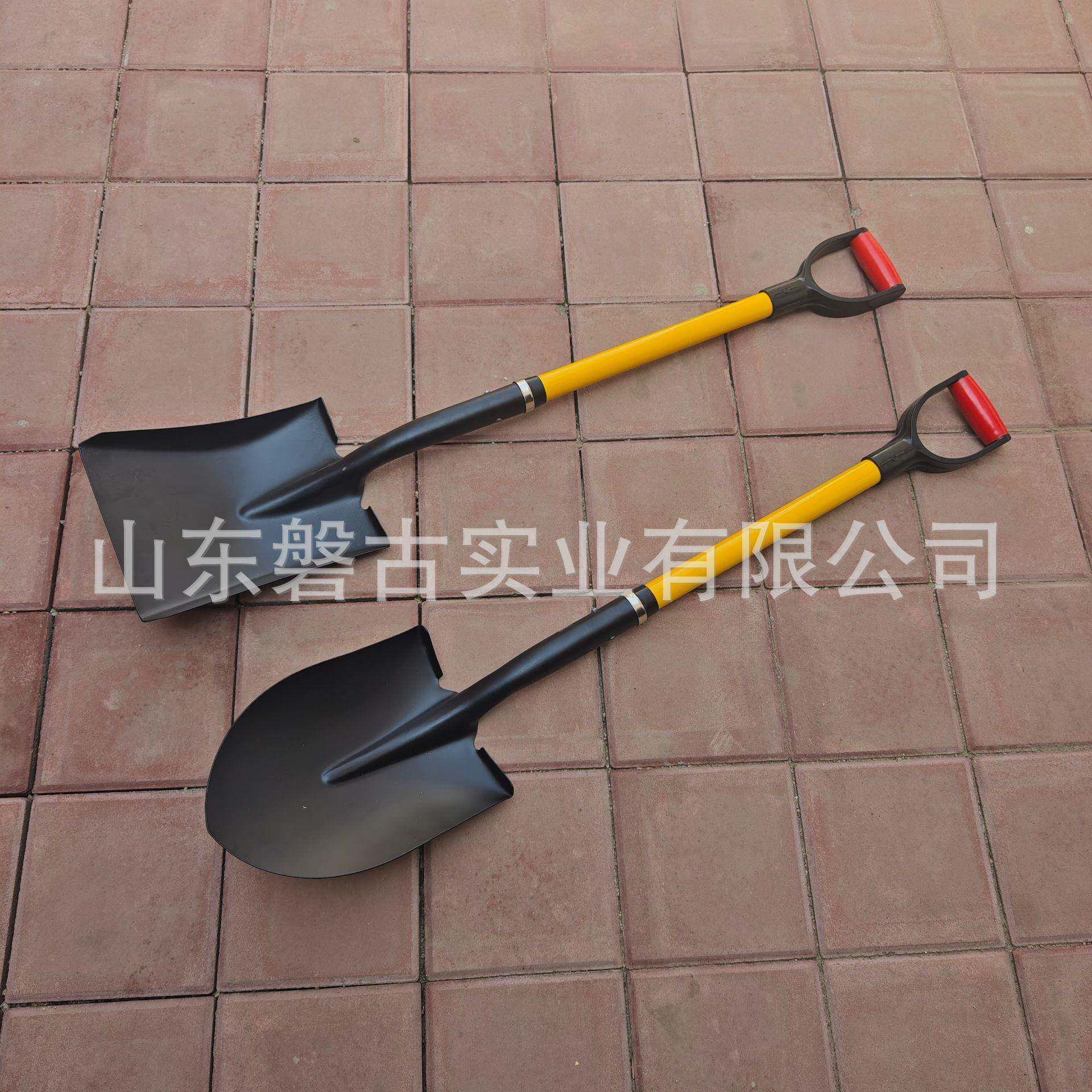 磐古圆头锹方头铁铲锰钢铁锨木柄工地农业铲子板锹大号铁铲矿区用