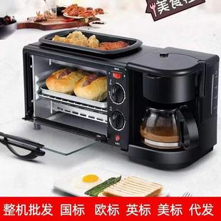 三合一多功能家用三明治早餐机多士炉烤箱3in1 machine breakfast