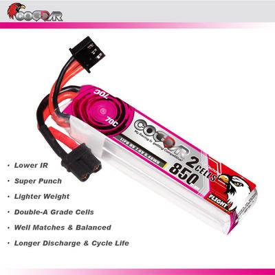 鹰氪CODDAR 850MAH 2S 7.6V 70C 2寸长续航航模牙签机高压电池