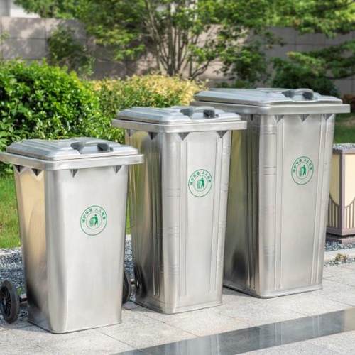 50L120L240L不锈钢垃圾桶201/304不锈钢挂车户外环卫街道市政小区