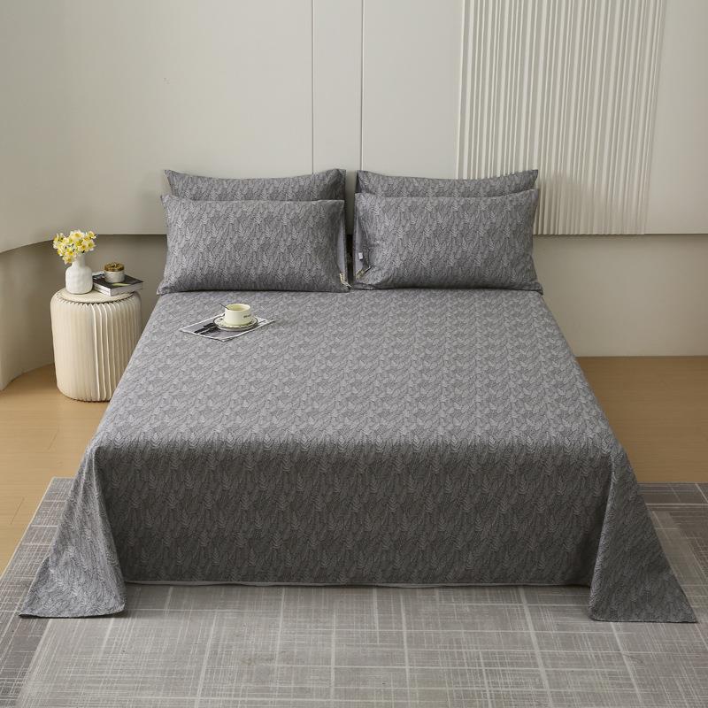 纯棉磨毛床单单件100全棉秋冬季加厚单人宿舍被单1.5米1.8床双人