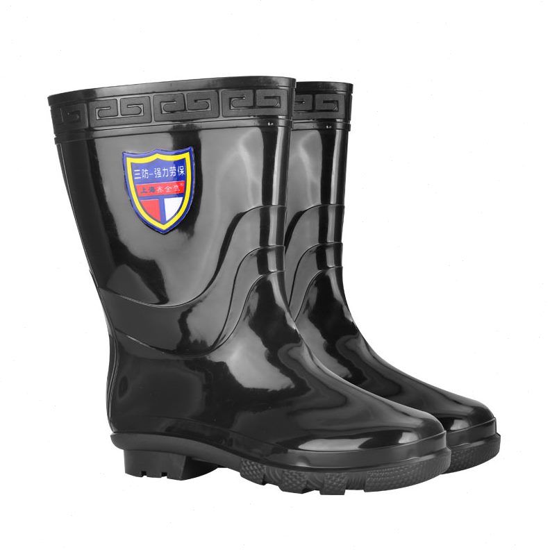 高筒鞋橡胶防水水鞋中筒男款士工旷雨靴鞋胶劳保鞋雨鞋男耐磨