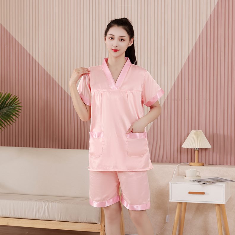 睡衣情侣桑拿洗浴服按摩足家居服疗汗蒸服全棉服贡缎高档套装男女