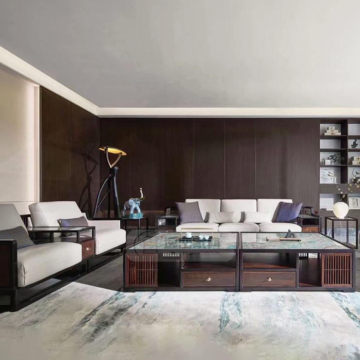 红木刺猬紫檀沙发吾悦茶几同款极简现代荟新中式东方客厅家具阅梨