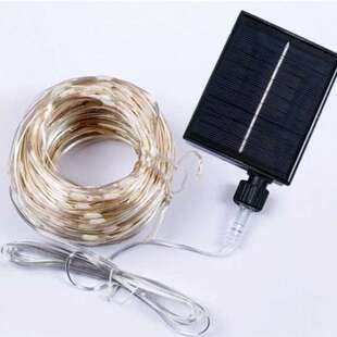 新款户外防水LED皮线灯串太阳能庭院草坪装饰低压工程皮线彩灯串