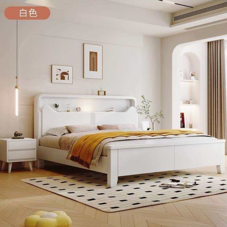 简约现代白色实木床.双人床卧室.单人高箱储物卧室成套家具,鲜花速递/花卉仿真/绿植园艺,割草机/草坪机,淘宝优惠券,粉丝福利购,淘宝优惠卷
