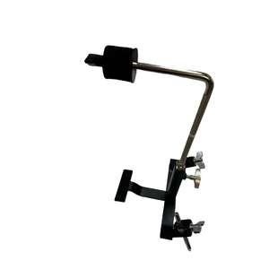 撞击乐器新款架子鼓可调节前后地鼓牛铃支架爵士鼓底鼓边梆子