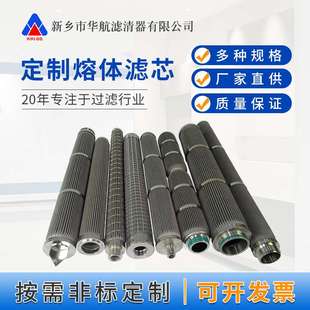 金属滤芯 316L不锈钢纤维烧结毡滤芯 熔体滤芯 不锈钢褶皱滤芯10u