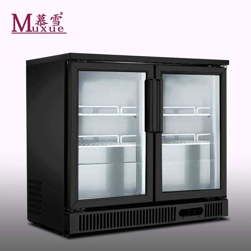 慕雪黑色吧台啤酒柜 酒吧酒水冷藏展示冷柜 台下保鲜冰箱厂家