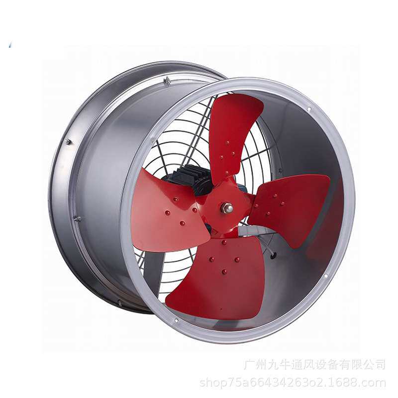 九洲管道风机工业轴流风机SF-HF一字脚架低噪音 工厂排风通风换气