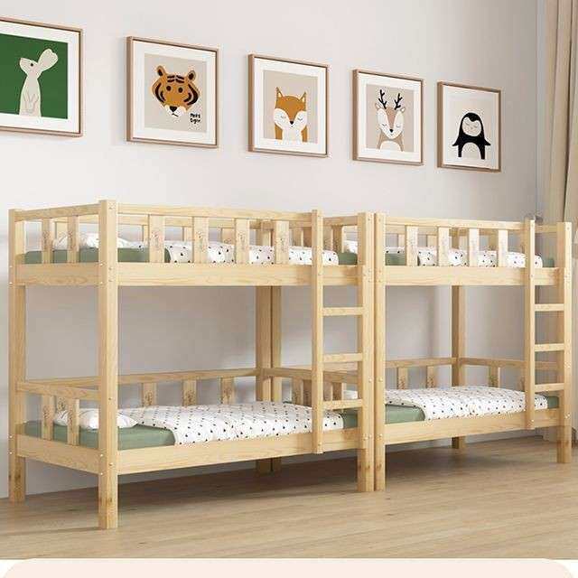 托管班学生专用双层床上下铺儿童学生午睡床实木环保无甲醛
