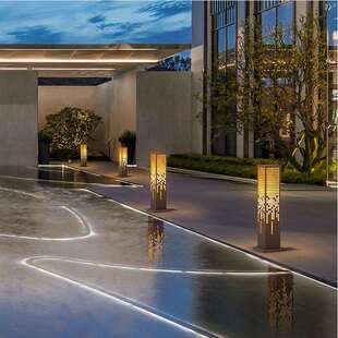 现代简约草坪灯马赛克景观灯楼盘小区氛围灯别墅草地灯户外景观灯