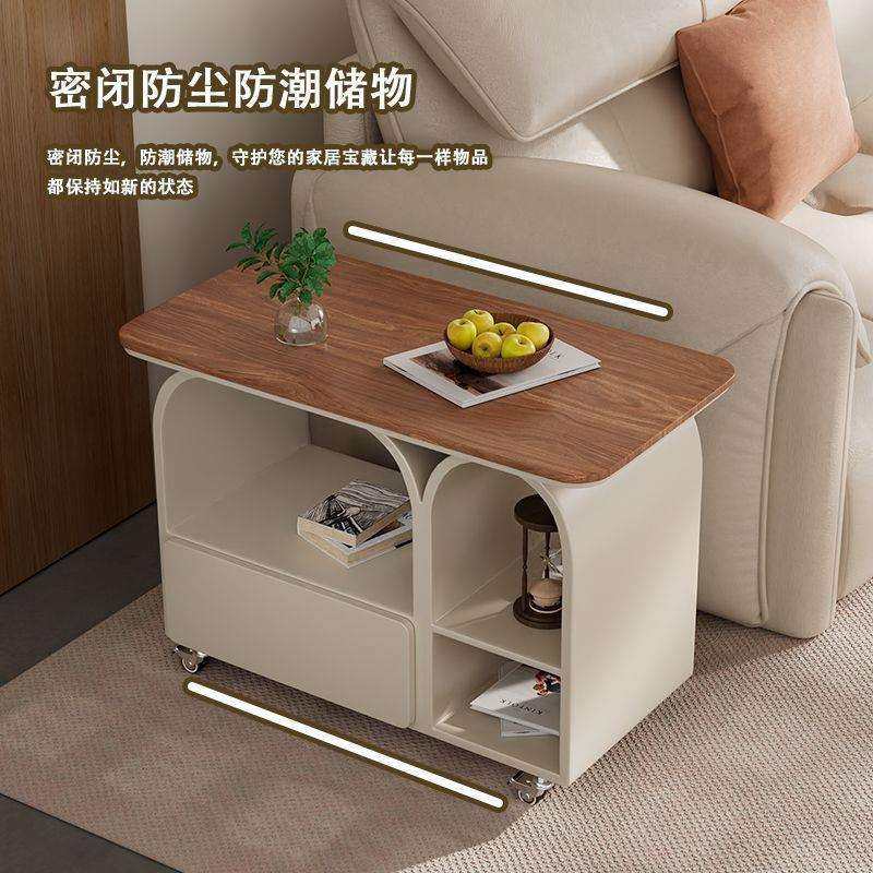 北欧风岩板移动小户型多功能边柜储物现代极简岩板小茶几可移动,住宅家具,角几/边几,淘宝优惠券,粉丝福利购,淘宝优惠卷