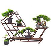 置物架盆景架架多宝阁鸡翅木博古架古董实木新中式 摆件茶壶架子