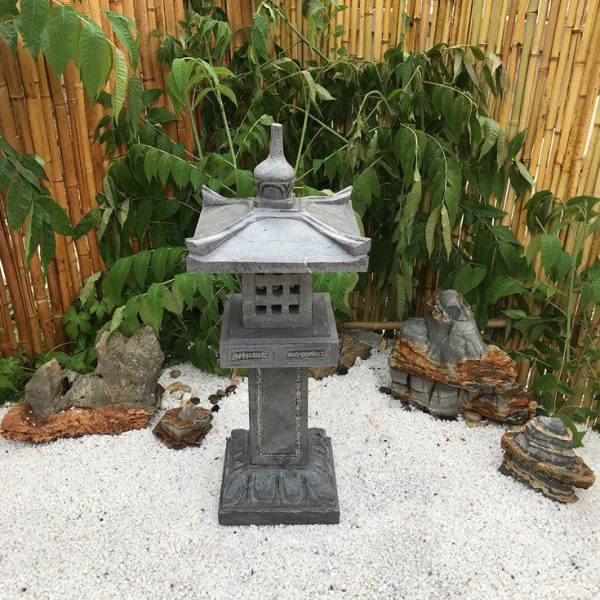 日式庭院花园石灯笼摆件石雕青石灯塔景观石头仿古宫灯户外草坪地