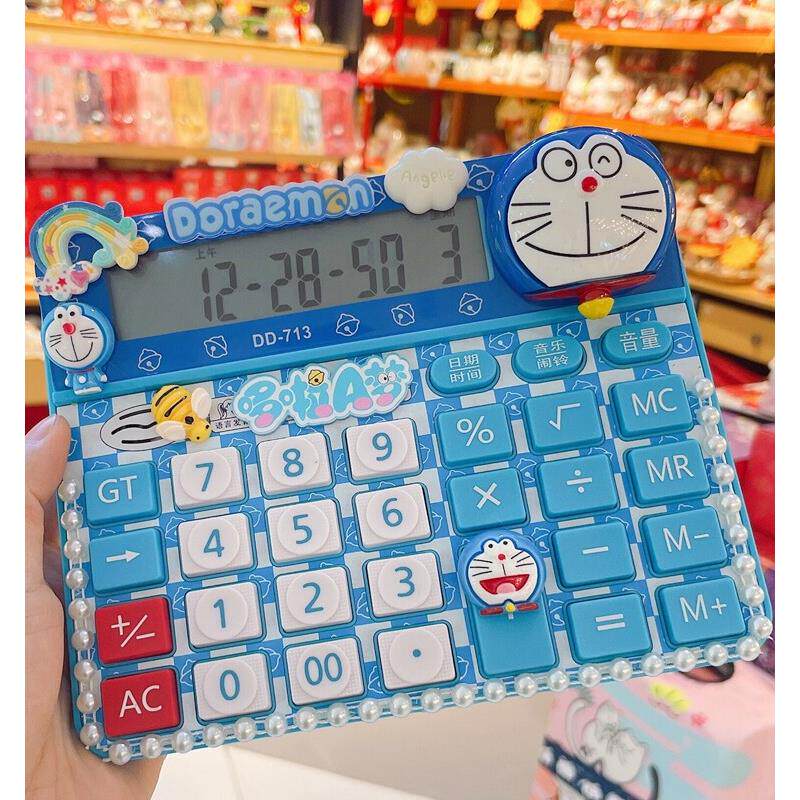 韩版网红大按键可爱哆啦A梦计算器蓝胖子发音卡通Kitty计算器语音