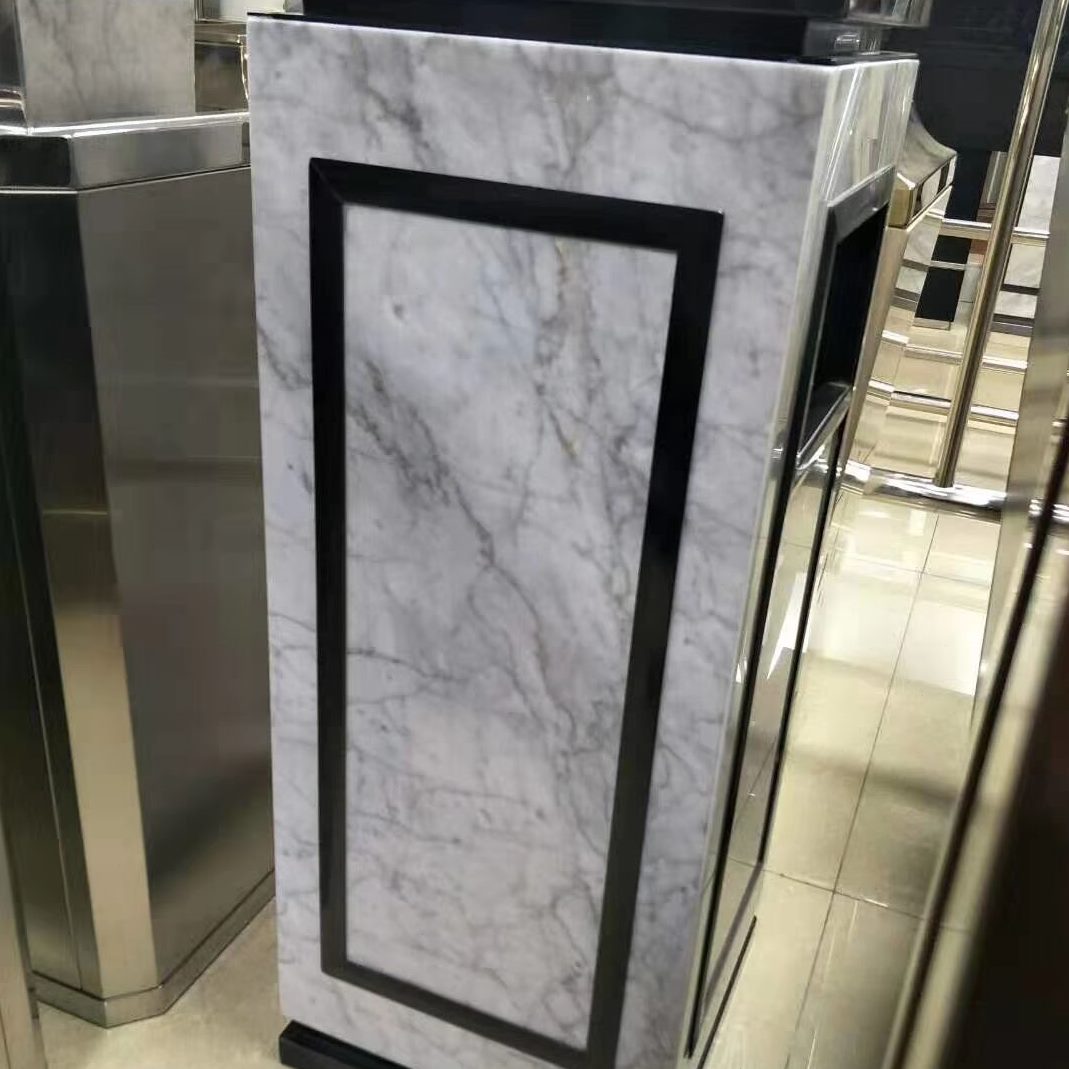 烟灰缸不锈钢带果烟灰桶酒店大理石厅立式筒皮电梯大堂垃圾桶豪华