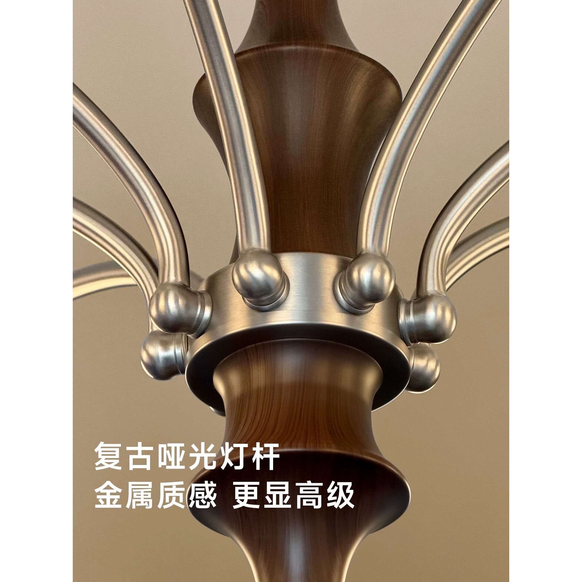 中古风吊灯全光谱护眼客厅主灯宋氏美学复古竹节密封灯罩卧室灯具