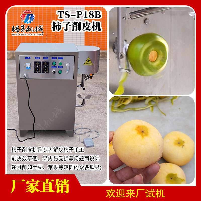 柿子削皮机 硬柿子去皮设备 水果削皮 腾昇食品机械