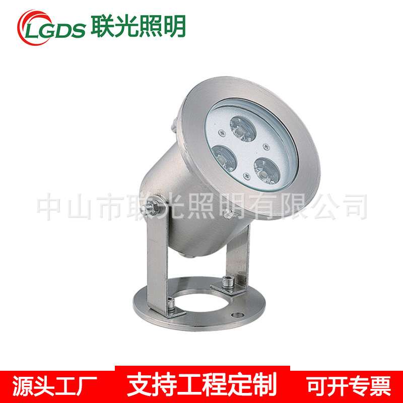 厂家直销LED水底灯IP68防水不锈钢水池灯七彩灯12V24V水下射灯