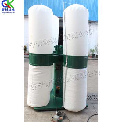 电动工业布袋吸尘机 家具厂集尘双桶吸尘器 可移动粉尘吸尘设备