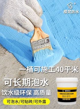 js防水涂料房屋顶外墙防漏胶室内厨房卫生间补漏材料鱼池水池堵漏