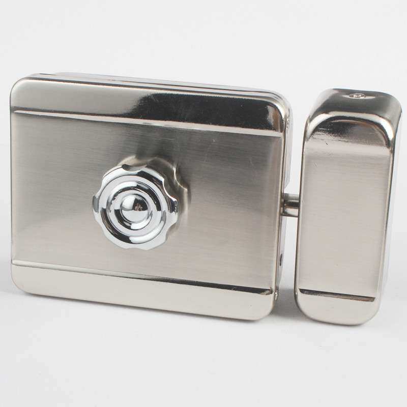 无锁头通电开单头旋钮铁质电子锁出租公寓防盗外开电控静音锁2孔