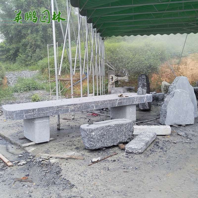 惠州园林规划异型黑山石定 制 设计日式风格花园增添灵魂工程景石