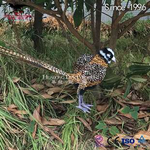 仿真粘毛动物工厂仿真羽毛还原度高园林科技馆摆件装饰展览