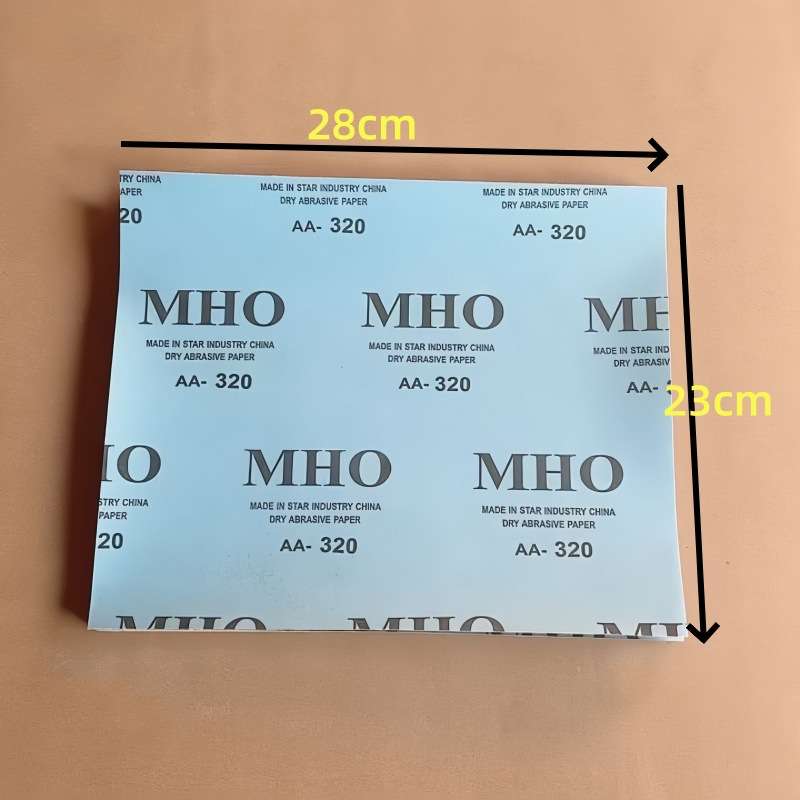 MHO白色干磨砂纸木工油漆打磨家具金属抛光沙皮纸墙面打磨砂纸