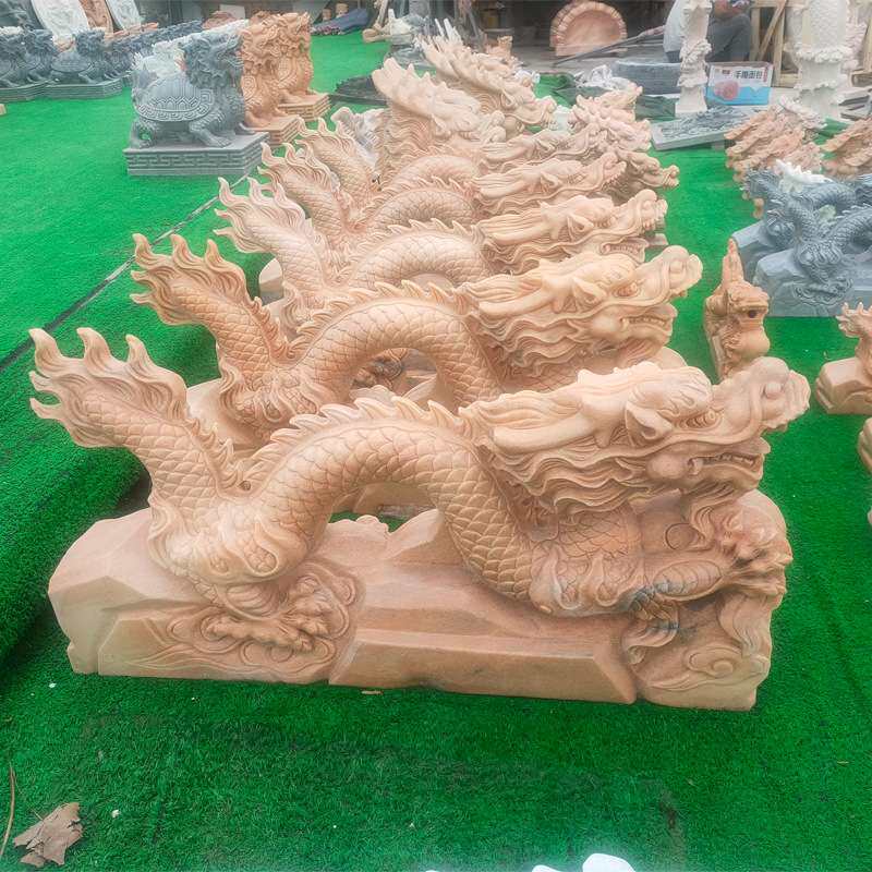 石雕喷水青石龙头汉白玉鱼塘龙吐水别墅庭院喷泉景观水池流水摆件