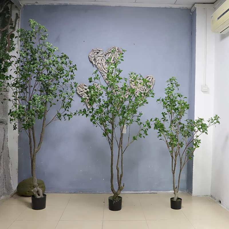 仿真马醉木假植物盆栽小型假树室内盆景装饰 塑胶杆假绿植仿真树