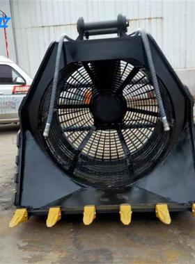 Excavator equipment screening cage挖机属具矿山沙土筛分设备