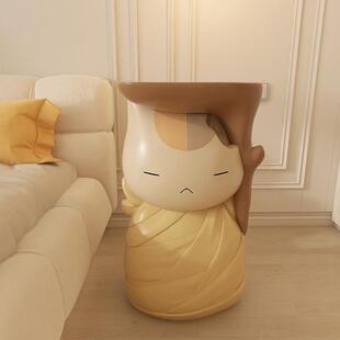 娘口三三猫咪客厅沙发边几可移动角几茶几床头柜落地软装饰品摆件