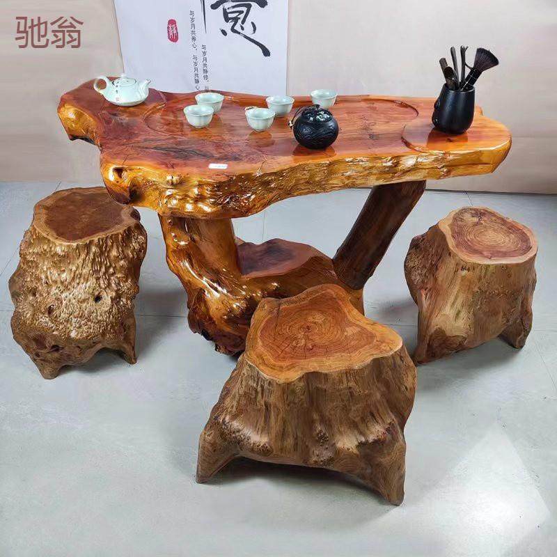 ebe根雕茶台树根实木茶几原木家用客厅茶海桌子木雕树桩小型阳台