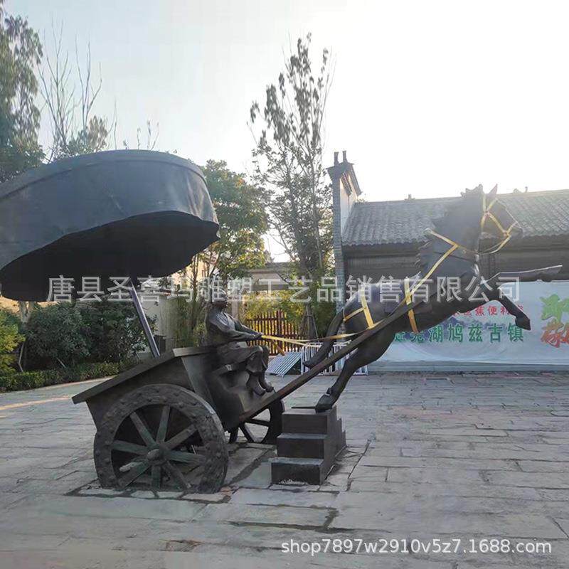 铸铜骑马人物雕塑景观广场铜雕古代站马雕像大型动物主题厂家直销