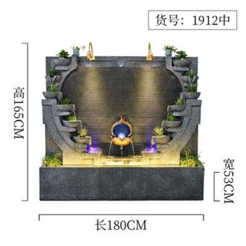 大型欧式喷泉水幕墙流水墙酒店别墅假I山公司装饰开业庭院摆件