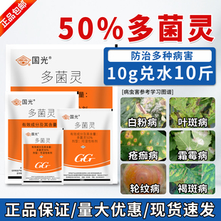 多菌灵植物花卉农用杀菌剂家用月季黑斑病多肉烟煤黑腐病花药国光