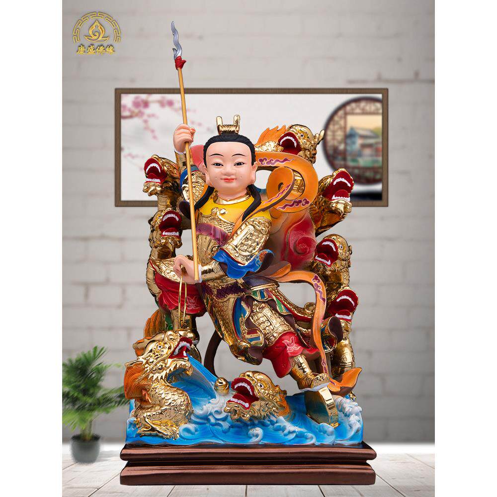 哪咤三王子像九龙王子李哪咤王子树脂佛像地中海元怀雕像桌面装饰