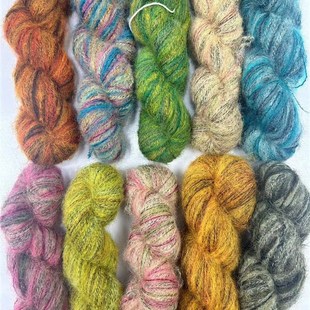 柔软不 段染晕染V花线 意大利IGEA进口高含量马海毛 梵高油画风格