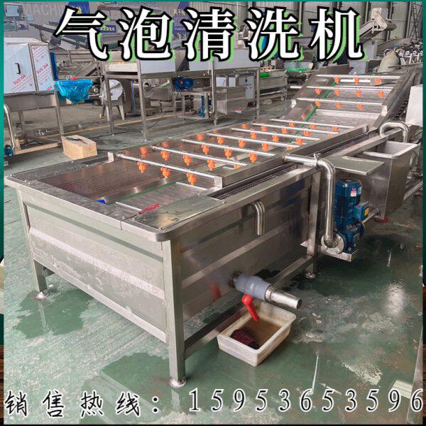 青气泡洗菜机鼓沙盐脱上海酸清洗机流水菜清洗芥泡青商用菜泥去