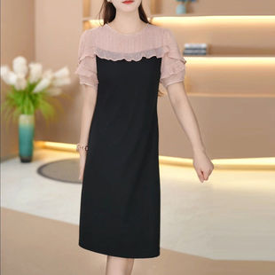 小个子连衣裙女遮肚藏肉显瘦2026夏季新款洋气时髦爆款中长款裙子