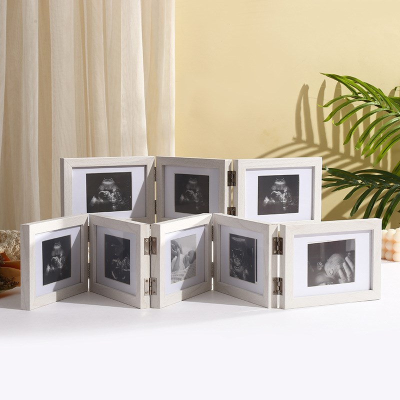 创意木质折叠g相框简约桌面摆台6寸7寸五联横版照片装裱框艺术相