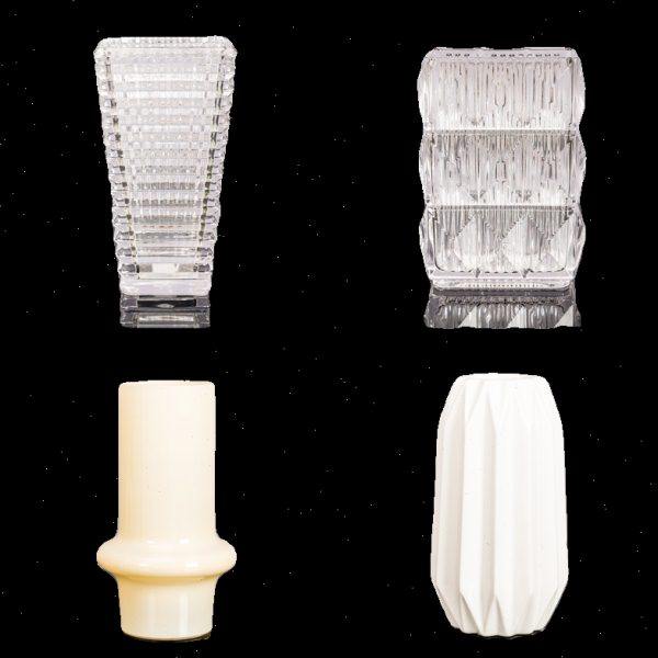 玻璃花瓶家居插花室内客厅摆件现代清新桌面摆放装饰白色透明矮瓶,家居饰品,花瓶,淘宝优惠券,粉丝福利购,淘宝优惠卷